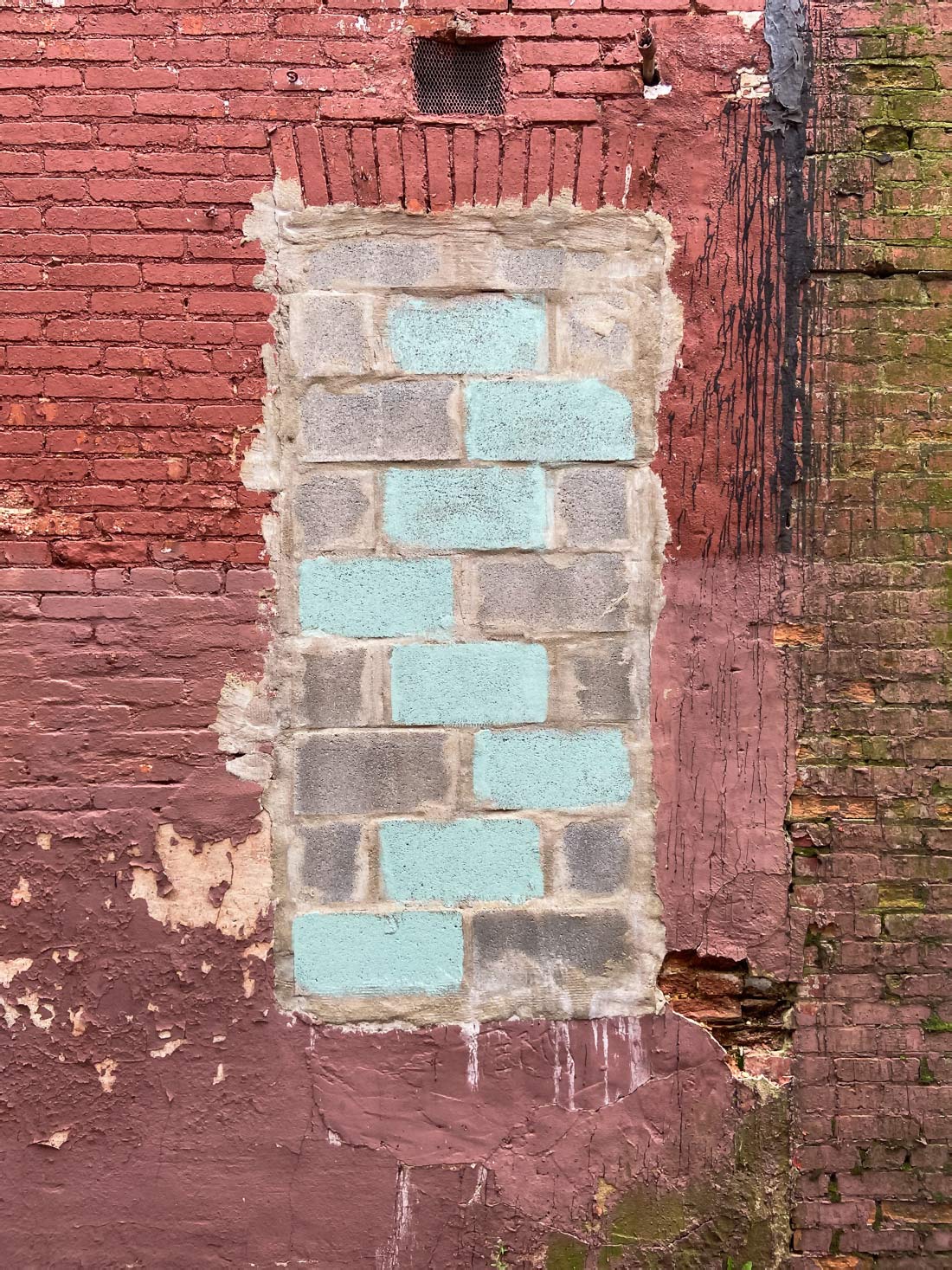 Fine art photo of a bricked up window or door permanently sealed with bricks © Bruce Willen