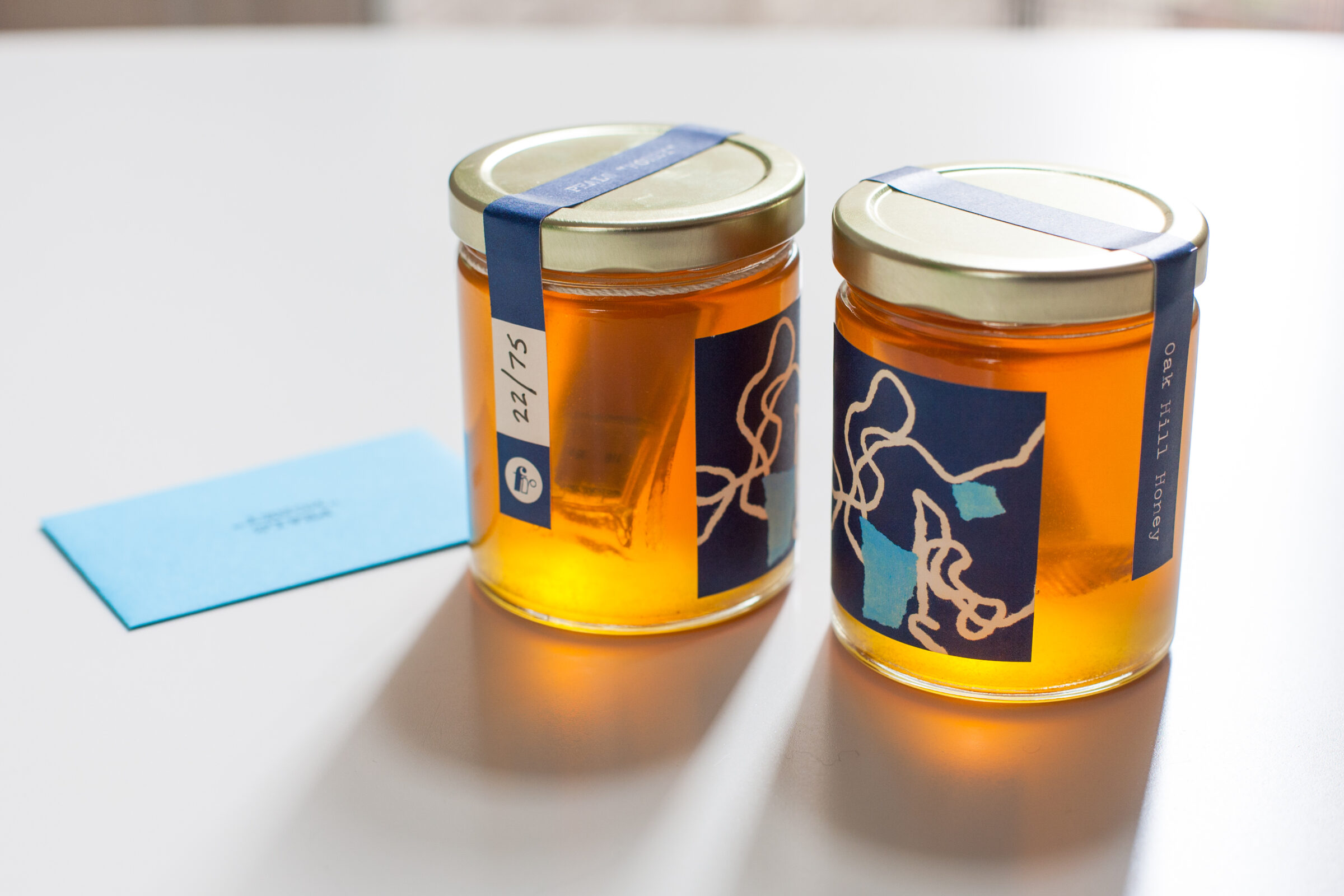 Limited edition honey jars with submerged USB sticks