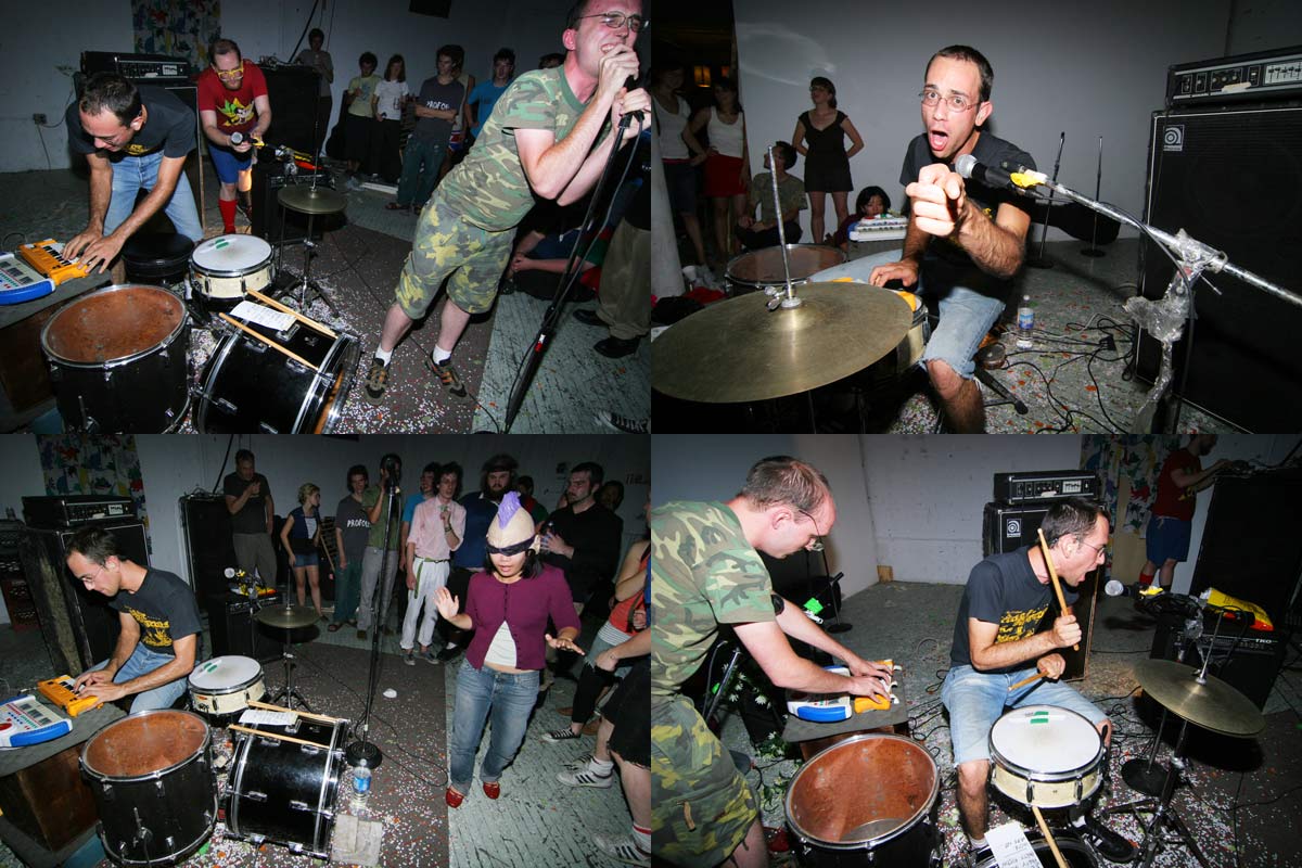 Materials performing at Wham City in Baltimore, ca. 2005. Photos by Scott Russell